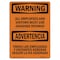 Signmission Safety Sign, OSHA WARNING, 7" Height, Use Assigned Pathway Bilingual, Landscape OS-WS-D-710-L-12880 - alternate 1